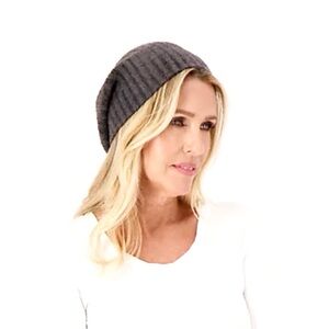 Barefoot Dreams CozyChic beanie in Carbon grey
